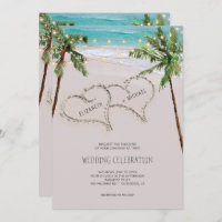 Plage Coeur de sable Palm Tropical | Mariage moder