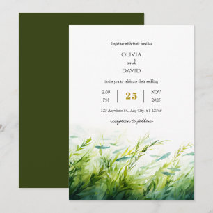 Invitation Plage d'aquarelle sous-marine Mariage