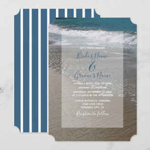 Invitation Plage de bord de mer et mariage de sable Invitatio