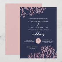 Plage de Coraux Roses Bleus Peint Mariage tropical