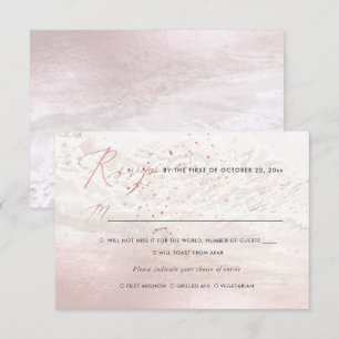 Invitation Plage de PixDezines Blush Coastal, Beach RSVP w Re