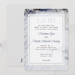Invitation Plage de sable blanc Destination moderne Mariage