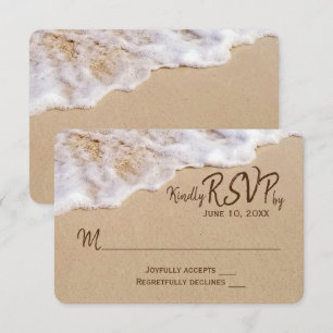Invitation Plage de sable de l'océan RSVP