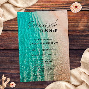 Invitation Plage d'été Ocean Destination Dîner de répétition
