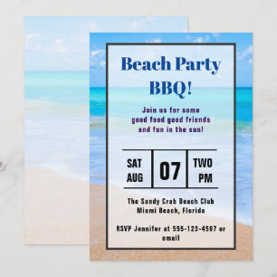 Invitation Plage Extraordinaire Tropical Photo Plage Invitati