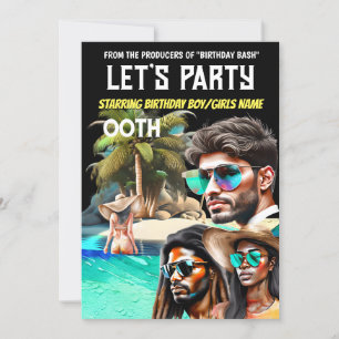 Invitation Plage île poster cinéma thriller do-it-yourself an