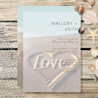 Plage moderne avec Coeur Vellum Style Mariage