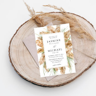 Invitation Plage Pampas Grass Boho Mariage 2