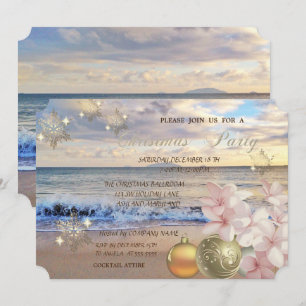 Invitation Plage, Plumeria, Bals de Noël