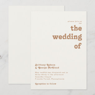 Invitation Plage Retro Ivory Le Mariage De L'Invitation