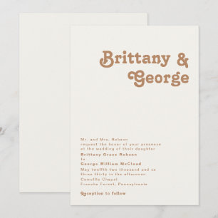 Invitation Plage Retro   Mariage traditionnel ivoire