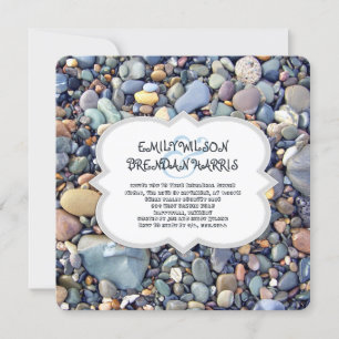 Invitation Plage Stones Décontracté Répétition Dîner Invitati