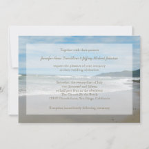 Plage Thème Mariage Invitations, Sandy Beach