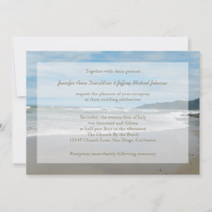 Invitation Plage Thème Mariage Invitations, Sandy Beach