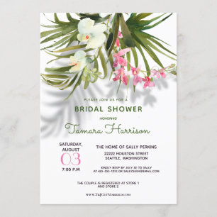 Invitation Plage Tropical Hawaii VerdureFête des mariées flor