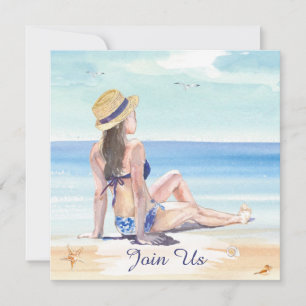 Invitation *~* Plage tropicale DIY AR29 Générique POUR TOUT É