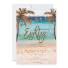 plage tropicale fête du 80e anniversaire