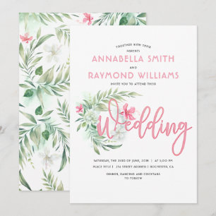 Invitation Plage tropicale   Mariage de destination