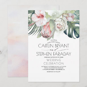 Invitation Plage tropicale Mariage de feuillage