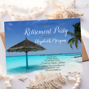 Invitation Plage tropicale, Palm, Retraite relaxante