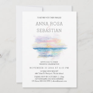 Invitation *~* Plage Troptique Exotique AR7 MARIAGE RSVP + In