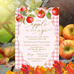 Invitation Plaid Rose La Prune De Nos Yeux Shower De Bébé D'a