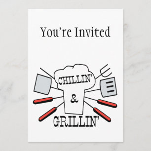 Invitation Plaisir au barbecue Chillin & Grillin