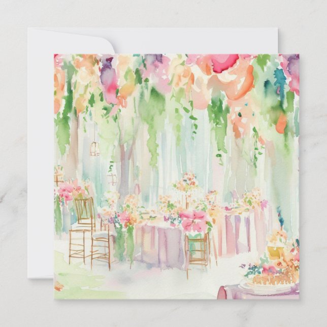 Invitation Plaisir des fleurs : Pétales Pastel, Un Baby showe (Devant)