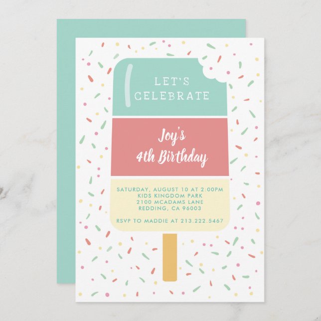 Invitation Plaisir estival (Devant / Derrière)