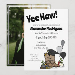 Invitation Plan d'amorçage de cowboy de la casquette noire