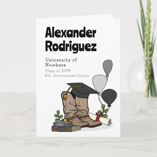Invitation Plan d'amorçage de cowboy de la casquette noire (Devant)