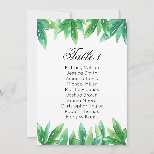 Invitation Plan de table de mariage en bois. Plan de table de (Devant)