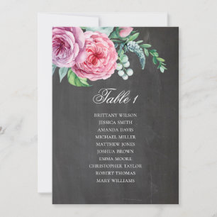 Invitation Plan de table de mariage sur tableau noir. Plan de