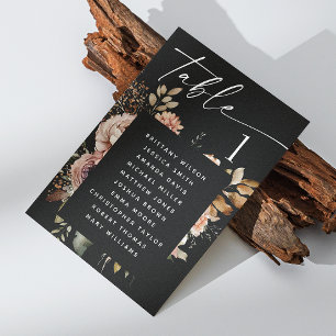 Invitation Plan de table floral bohème d'automne Plan de ta