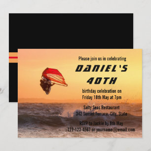 Invitation Planche À Voile À Sunset Surfer Planche Personnali