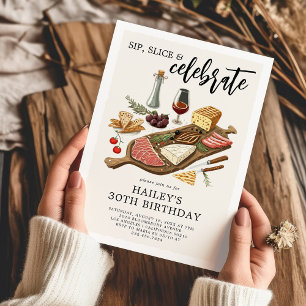 Invitation Planche de charcuterie Fête d'anniversaire adulte