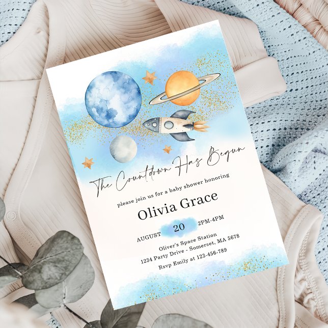 Invitation Planètes spatiales extra-spatiales Garçon Premier  (Créateur téléchargé)