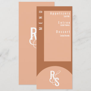 Invitation Planificateur de Menu Mariage Terre Cuite Foncé