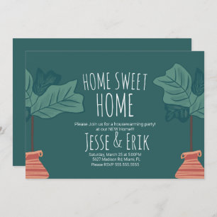 Invitation Plante moderne Fig Fig Tree Fête de chauffage dome