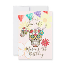 Plat de crâne à sucre Rose Hippy Floral Invitatiat
