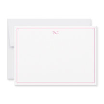 Invitation plat rose et blanc clair