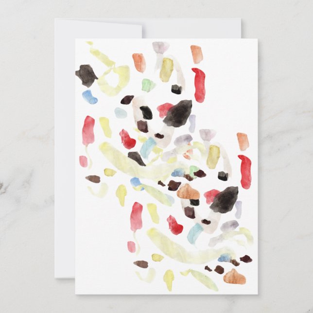 Invitation plate abstraite colorée moderne (Devant)