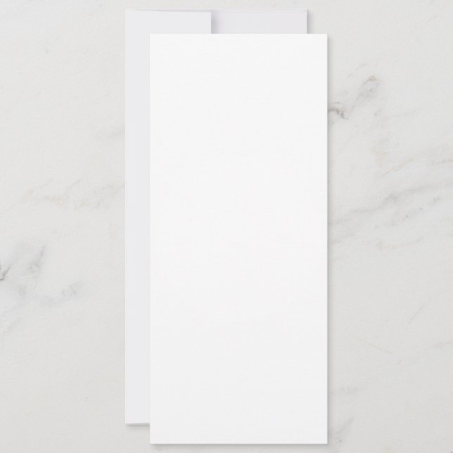 Invitation plate, Taille : 4" x 9,25", Papier : Se (Devant)