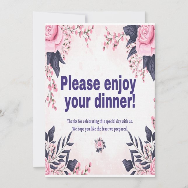 Invitation plate, Taille : 5" x 7", Papier : Matte (Devant)