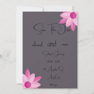 Invitation plate, Taille : 5" x 7", Papier : Matte