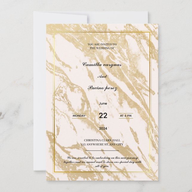 Invitation plate, Taille : 5" x 7", Papier : Matte (Devant)