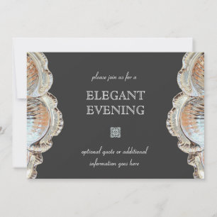 Invitation Plateau de service en argent pour repas formel