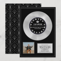 Platine Disque Vinyl Plaque Noire Diplôme Photo