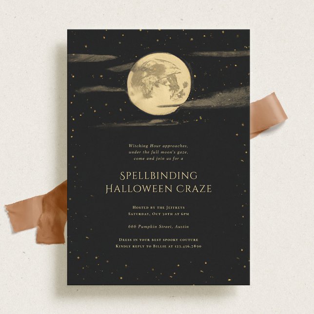Invitation Pleine lune Halloween (Créateur téléchargé)