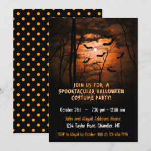 Invitation Pleine lune Spooktacular Halloween Costume Party